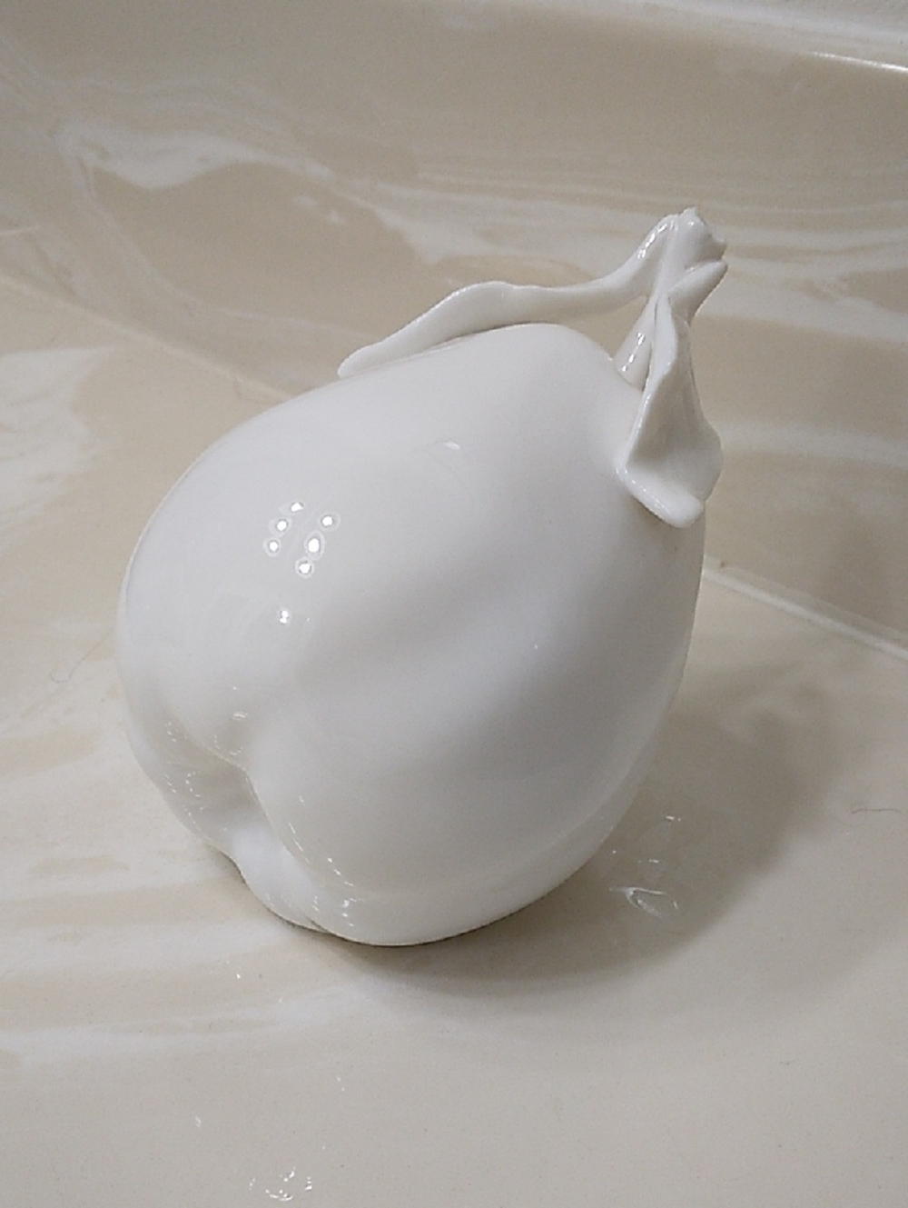 Vintage Paris Royal White Porcelain Pear Sculpture